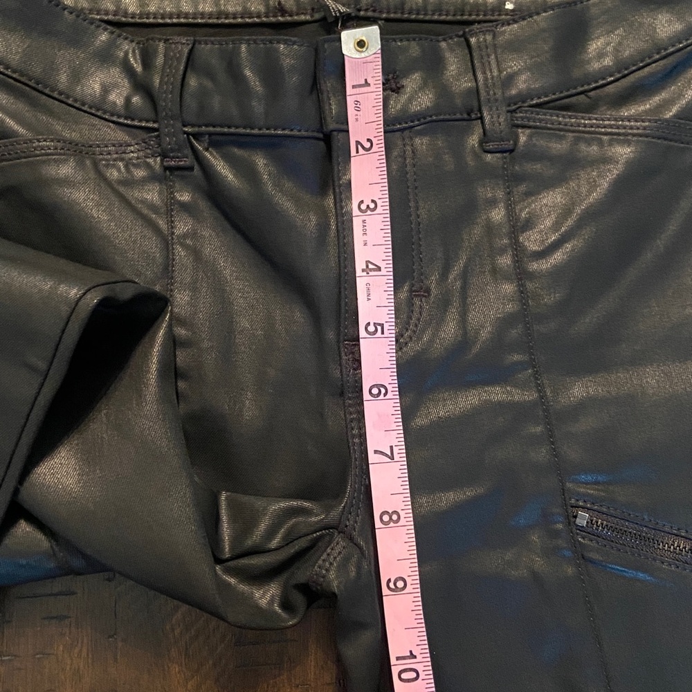 Sale! Stylish Skinny Fit Black Moto-Style Leather Pants, WHBM size 2 - Picture 6 of 16